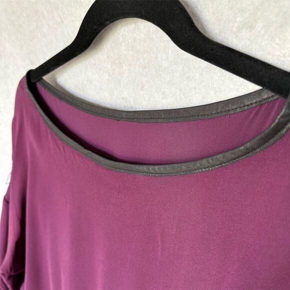 Alice + Olivia Women's Purple Drape Sleeve Faux Wrap Dress Size M - Picture 3 of 7